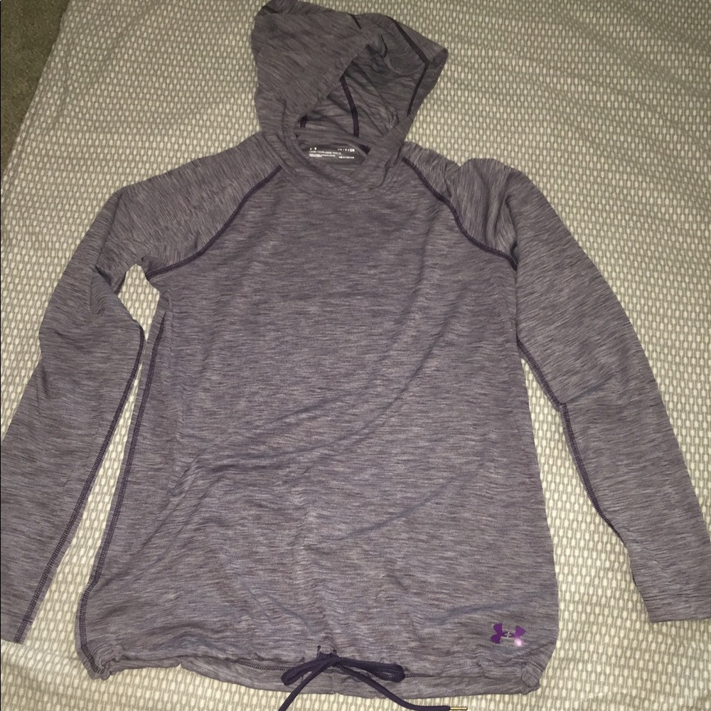 Stretchy Purple longsleeve hoodie from Under Armor